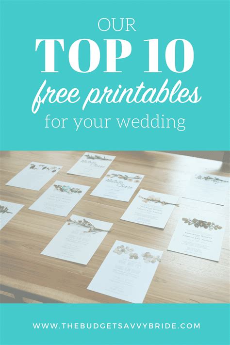 30+ Free Wedding Printables & Templates to Personalize Your Big Day!.